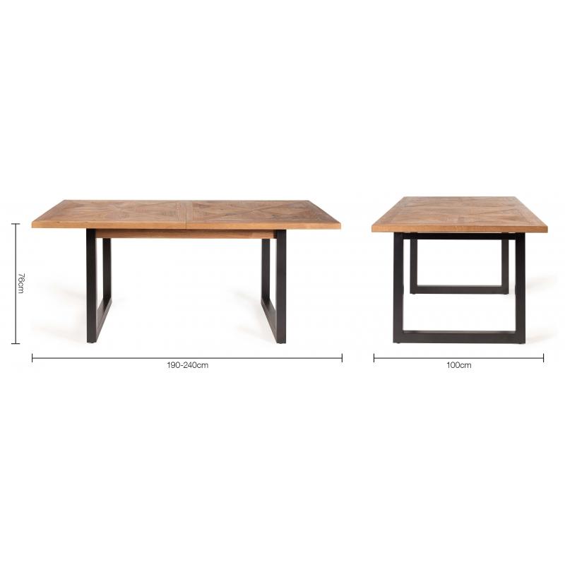 Nordland 1.9-2.4M Extending Dining Table